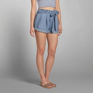 Abercrombie and Fitch Tie Waist High Rise Shorts